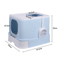 Thumbnail for Fully Enclosed Kitty Toilet Basin in Blue-1