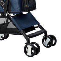 Thumbnail for Large Travel Foldable Pushchair Pet Stroller 3 in 1 -  Blue-4