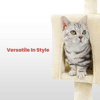 Thumbnail for Floofi 118cm Plush Cat Condo Cat Tree Beige