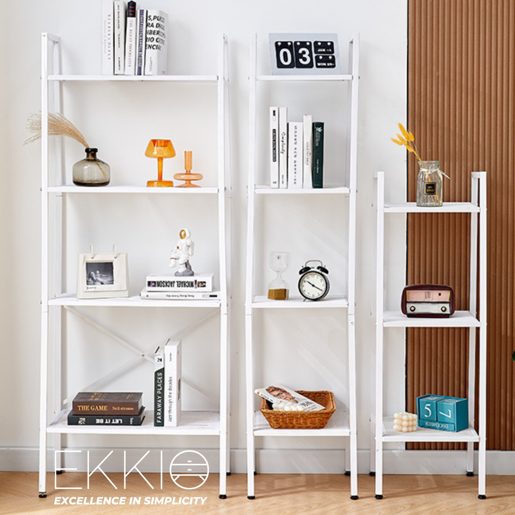 EKKIO 4 Tier Ladder Shelf (White)