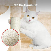 Thumbnail for Floofi 118cm Plush Cat Condo Cat Tree Beige