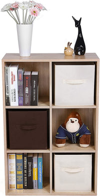 Thumbnail for VASAGLE Bookcase with 6 Compartments Wooden Shelving