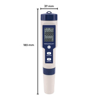 Thumbnail for NOVEDEN 5 in 1 Digital Water Quality Test Meter TDS Salinity pH Tester White Blue