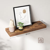 Thumbnail for VASAGLE Floating Wall Shelf for Photos Decorations Rustic Brown