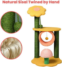 Thumbnail for Floofi 90cm Sunflower Plush Scratching Post Cat Tree