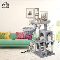 Thumbnail for Floofi 104cm Plush Cat Condo Cat Tree Light Grey