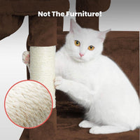 Thumbnail for Floofi 118cm Plush Cat Condo Cat Tree Brown