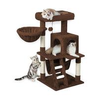 Thumbnail for Floofi 104cm Plush Cat Condo Cat Tree Brown