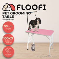 Thumbnail for Floofi Pet Grooming Table 90cm Single Pole (Pink)