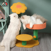 Thumbnail for Floofi 90cm Sunflower Plush Scratching Post Cat Tree