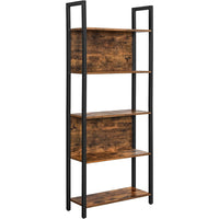 Thumbnail for VASAGLE Bookshelf with 5 Shelves Rustic Brown and Black