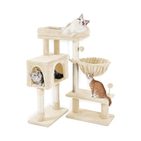 Thumbnail for Floofi 97cm Adjustable Base Plush Cat Tree Beige