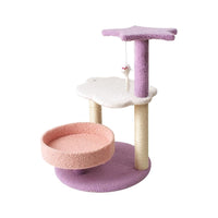 Thumbnail for Floofi 61cm Galaxy Plush Scratching Post Cat Tree Pink Purple