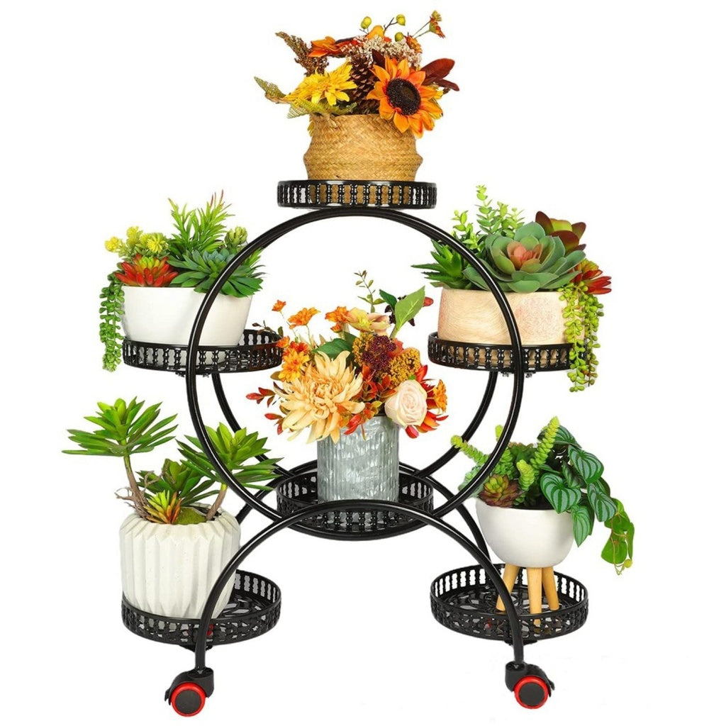 NOVEDEN Indoor Outdoor Flower Holder Stand Shelf Display Multiple Flower Pot