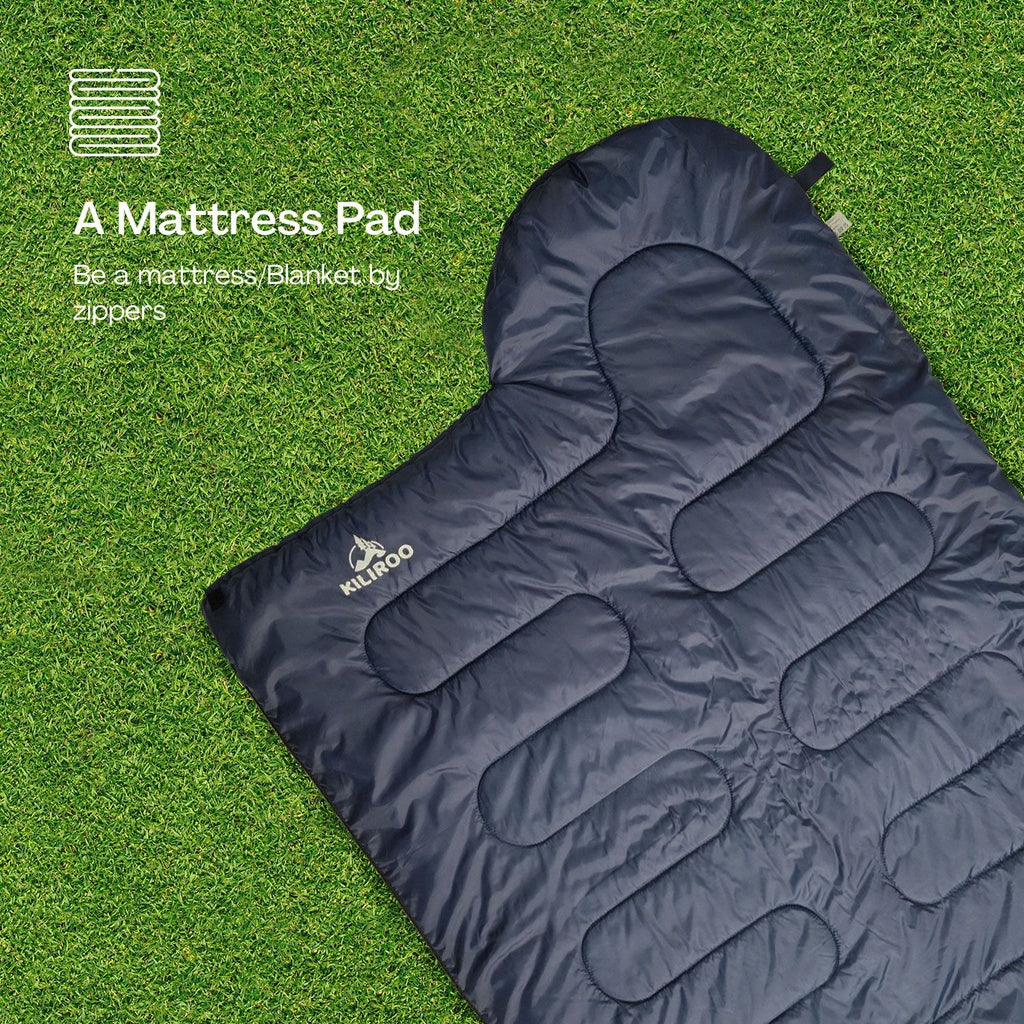 KILIROO Sleeping Bag 350GSM Navy Blue