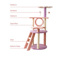 Thumbnail for Floofi 101cm Galaxy Plush Cat Condo Cat Tree Pink Purple