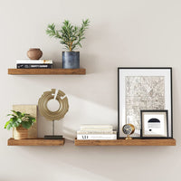 Thumbnail for VASAGLE Floating Wall Shelf for Photos Decorations Rustic Brown