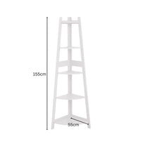 Thumbnail for EKKIO 5 Tier Corner Ladder Shelf (White)