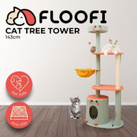 Thumbnail for Floofi 143cm Dinosaur Cat Condo Cat Tree Green