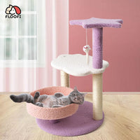 Thumbnail for Floofi 61cm Galaxy Plush Scratching Post Cat Tree Pink Purple