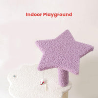 Thumbnail for Floofi 61cm Galaxy Plush Scratching Post Cat Tree Pink Purple