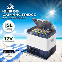 Thumbnail for KILIROO Portable Camping Fridge 15L