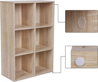 Thumbnail for VASAGLE Bookcase with 6 Compartments Wooden Shelving