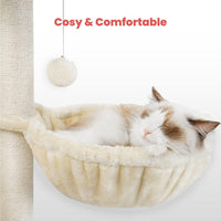 Thumbnail for Floofi 97cm Adjustable Base Plush Cat Tree Beige