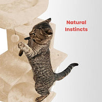 Thumbnail for Floofi 118cm Plush Cat Condo Cat Tree Beige