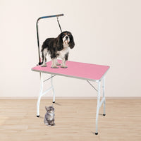 Thumbnail for Floofi Pet Grooming Table 90cm Single Pole (Pink)