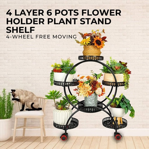 Indoor Outdoor Flower Holder Stand Shelf Display Multiple Flower Pot