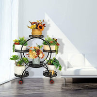 Thumbnail for Indoor Outdoor Flower Holder Stand Shelf Display Multiple Flower Pot