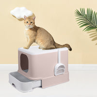 Thumbnail for Fully Enclosed Kitty Toilet Basin in Blush-5