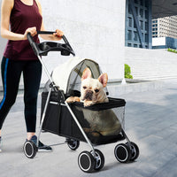 Thumbnail for Pet Stroller Travel 4 Wheels Black-6