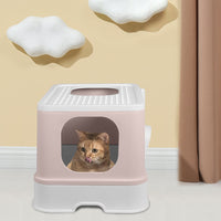 Thumbnail for Fully Enclosed Kitty Toilet Basin in Blush-6