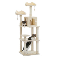 Thumbnail for Soft Plush 160cm Cat Scratch Post in Cream-0