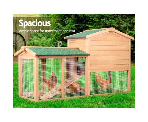 Pet Wooden Hutch Coop with Run-2