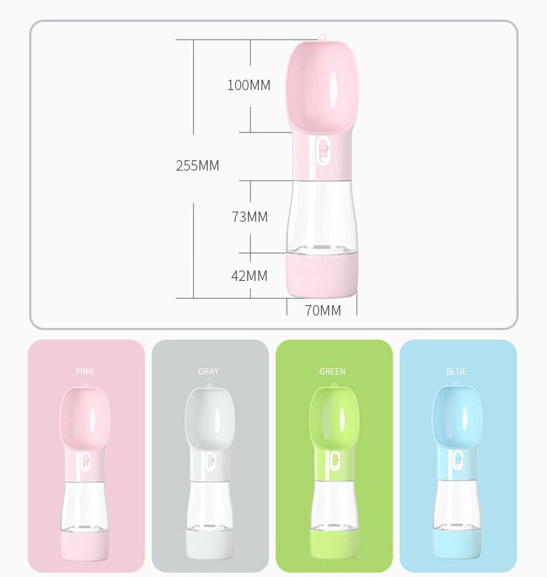 Portable Outdoor Pet Drinking and Feeding Bottle (3 Colours)-7