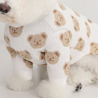 Thumbnail for Pup Print Cotton Dog Sweater-1