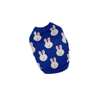 Thumbnail for Rabbit Print Dog Sweater - Blue-0