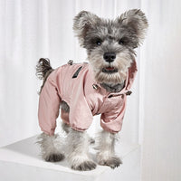 Thumbnail for The Waterproof Reflective Dog Raincoat - Dusty Blue-4