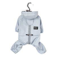 Thumbnail for The Waterproof Reflective Dog Raincoat - Dusty Blue-0