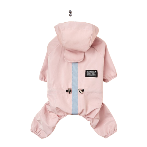 The Waterproof Reflective Dog Raincoat - Dusty Blue-8