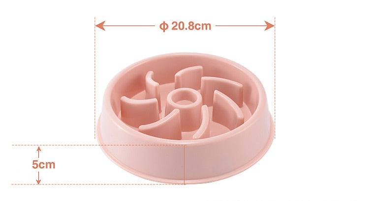 Slow Training Pet Feeder in Pastel Pink-1