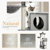 Thumbnail for Modern 130cm Cat Condo House - Grey-3