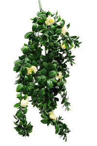 Thumbnail for Hanging White Rose Stem UV 85cm