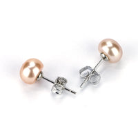 Thumbnail for Freshwater Pink Pearl Freemantle Stud Earrings 8-9 mm AAA-0