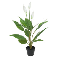 Thumbnail for Artificial Flowering White Peace Lily / Calla Lily 95cm