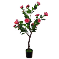 Thumbnail for Flowering Natural Pink Artificial Camellia Tree 100cm