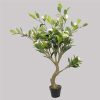 Thumbnail for Faux White Flowering Magnolia Tree with Pot 130cm